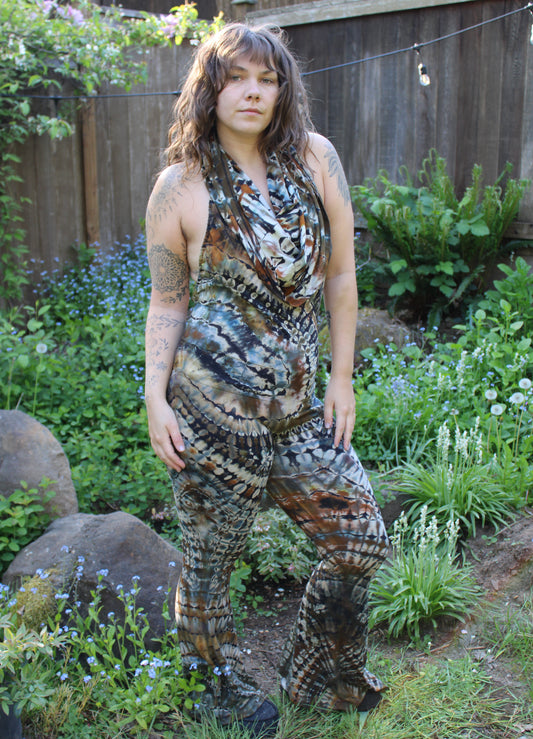 L - "Cosmic Calico" Reverse Dye Firebird Onesie