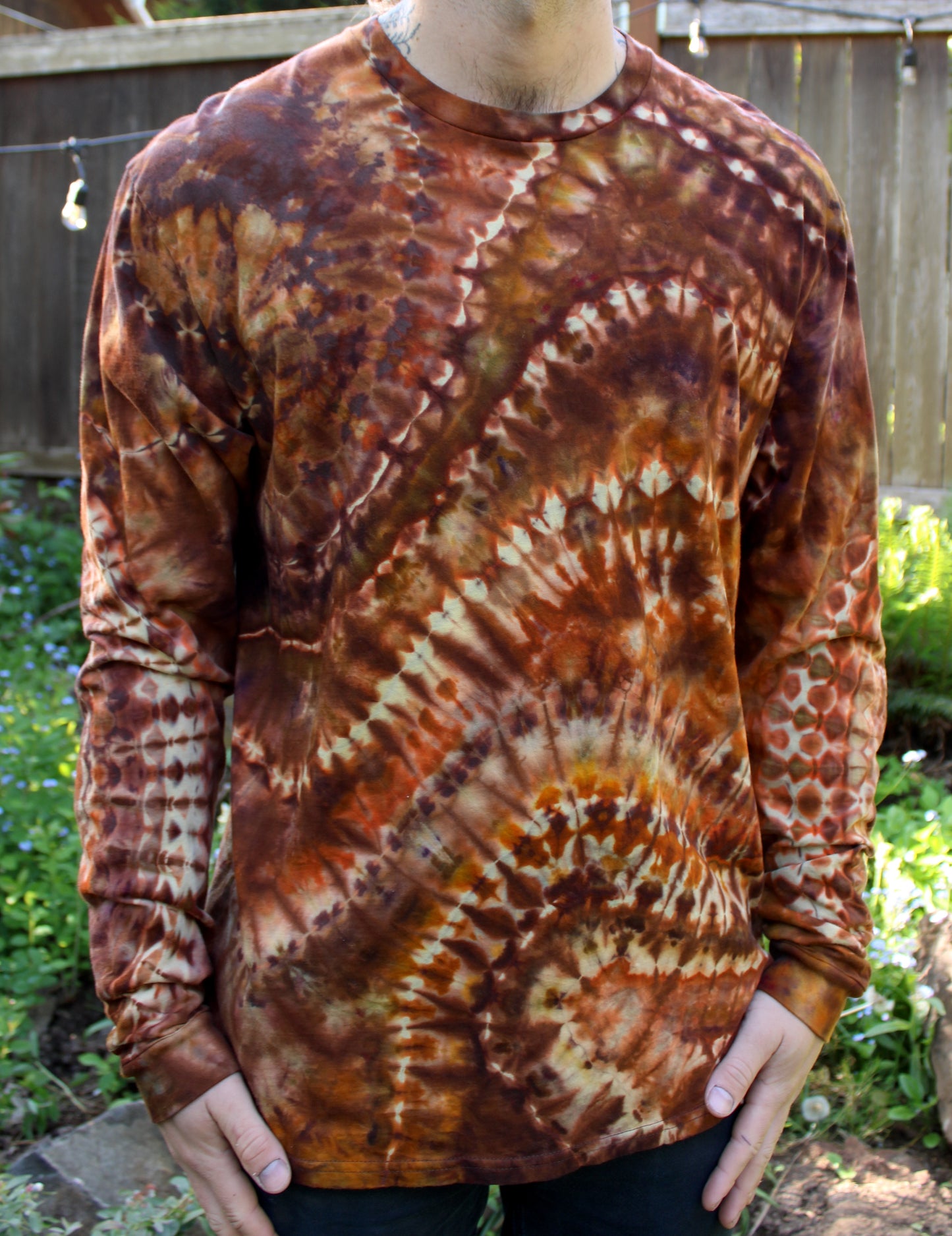 XL - “Magma Flow" Reverse Dye Long Sleeve Shirt