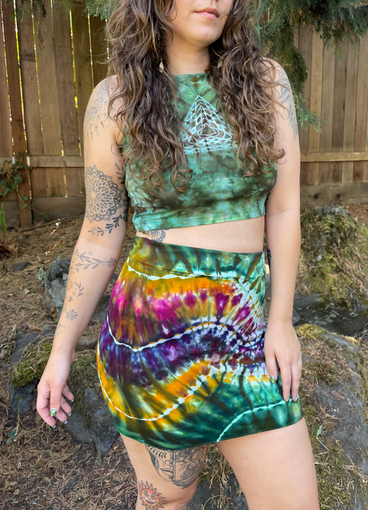 "Space Rainbow" Mini Skirt - Handmade Mama's Minis Collab