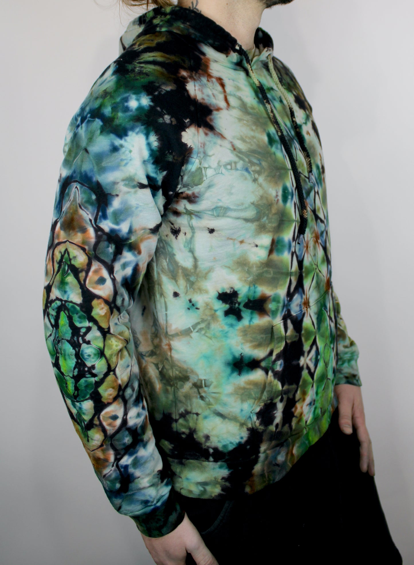 M - "Ancient Pinecone" Pullover Reverse Dyed Hoodie