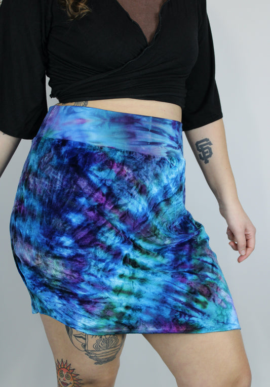 XL - "Tidal Rhythm" Velour Space Skirt