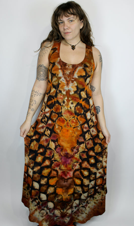 M - "Monarch Matriarch" Reverse Dyed Maxi Dress