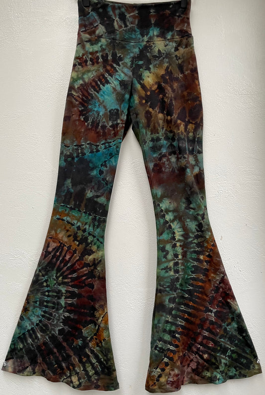 S - "Sorcery Sister" Reverse Dyed Slim Bell Bottoms