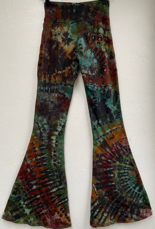 S - "Sorcery Sister" Reverse Dyed Slim Bell Bottoms