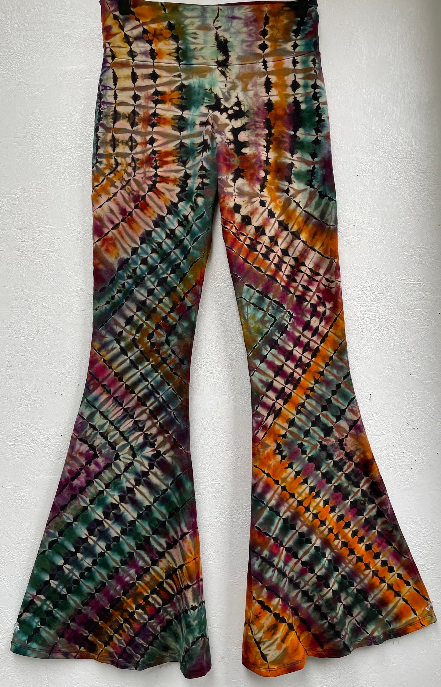 M - "Kaleidoscope" Reverse Dyed Slim Bell Bottoms